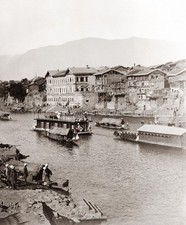 Srinagar India Viceroy Lord Lansdowne River Boats Procession Vtg. Photo 19thC. picture