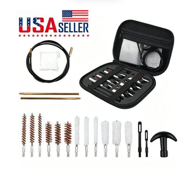 43PCS Universal Firearm Gun Cleaning Kit for Rifle Pistol Shotgun Handgun US