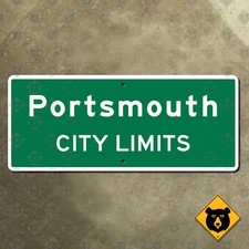 Portsmouth Virginia city limits highway road sign 2015 marker boundary 18x7 picture