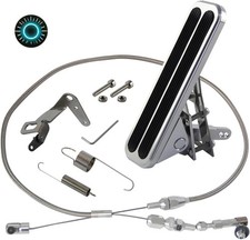 Billet Floor Mount Aluminum Gas Pedal and 24" Stainless Steel Throttle Cable wit picture
