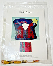 Vintage Fireside Stitchery Needlepoint Pattern Christmas Chart WISH SANTA picture