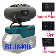 Portable Lithium Electric Power Warm Air Blower Fan Heater Hot&Cold Wind Dual Mo picture
