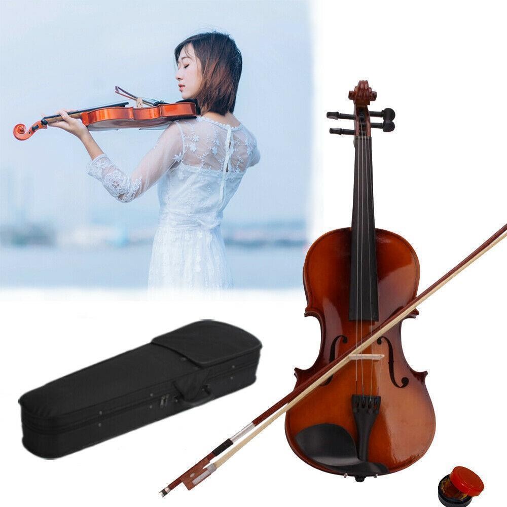 Hot Adult Acoustic Violin 4/4 Full Size with Case & Bow Rosin Basswood Hot Adult Acoustic Violin 4/4 Full Size with Case & Bow Rosin Basswood