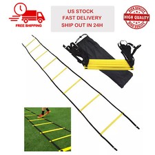 8 Rung Agility Speed Training Ladder Footwork Fitness Football Workout Exercise picture