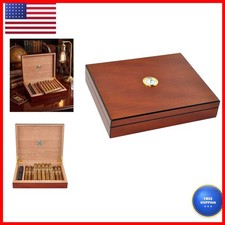 DUCIHBA Humidor Cigar Box 20 Cigars Spanish Cedar Wood Sapele Cherry w/ picture