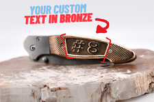 Custom Bronze Grip Knife | Design Your Own Bronze Knife | Hand Poured Bronze picture