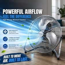 Adjustable Head Tilt 20inch High Velocity Heavy Duty Metal Industrial Floor Fan picture