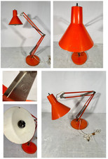 VTG MCM Danish Modern Orange Architect Desk Lamp Adjustable Spring Arm Denmark picture