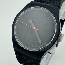 Super Dry JPN Quartz Watch Men 50m Black Plastic Rubber Japan Analog New Battery picture