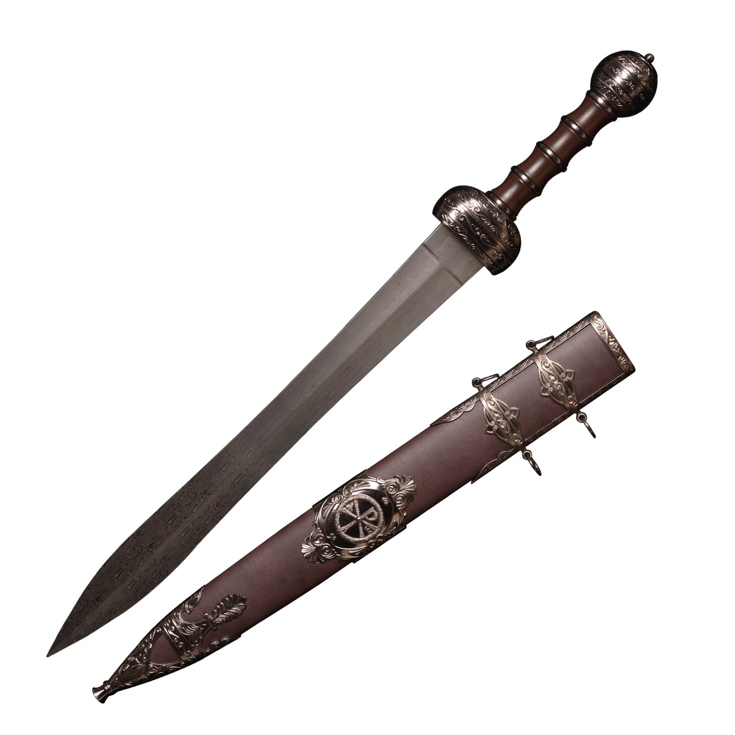 31.5"Carbon Steel Roman Sword Real Metal/Medieval Knight Arming Sword/Brown 31.5"Carbon Steel Roman Sword Real Metal/Medieval Knight Arming Sword/Brown