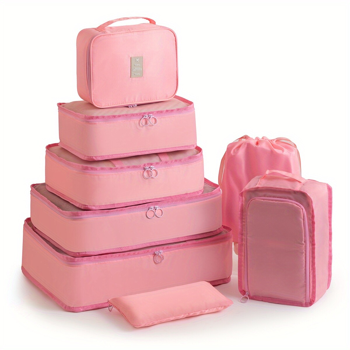 8Pcs Travel Storage Bags Set Luggage Packing Cubes Organizer with Multiple Color 8Pcs Travel Storage Bags Set Luggage Packing Cubes Organizer with Multiple Color