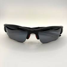 Oakley Flak Jacket Sunglasses Polarized Gray Lens Red Black Wrap picture