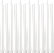 Dripless Taper Candles - Unscented White Candles Bulk - Candle Sticks Long Burni picture