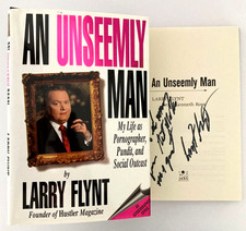 SIGNED LARRY FLYNT  "An Unseemly Man" HC 1st Ed Autobiography HUSTLER 1996 Book picture