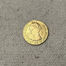 1786 Half Escudo Charles III 3rd type Gold Coin Spain No Reserve #PJ-C6 picture