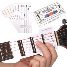 56 Pcs Guitar Chord Learning Cards Beginner Fretboard Flashcards Practice Aid picture