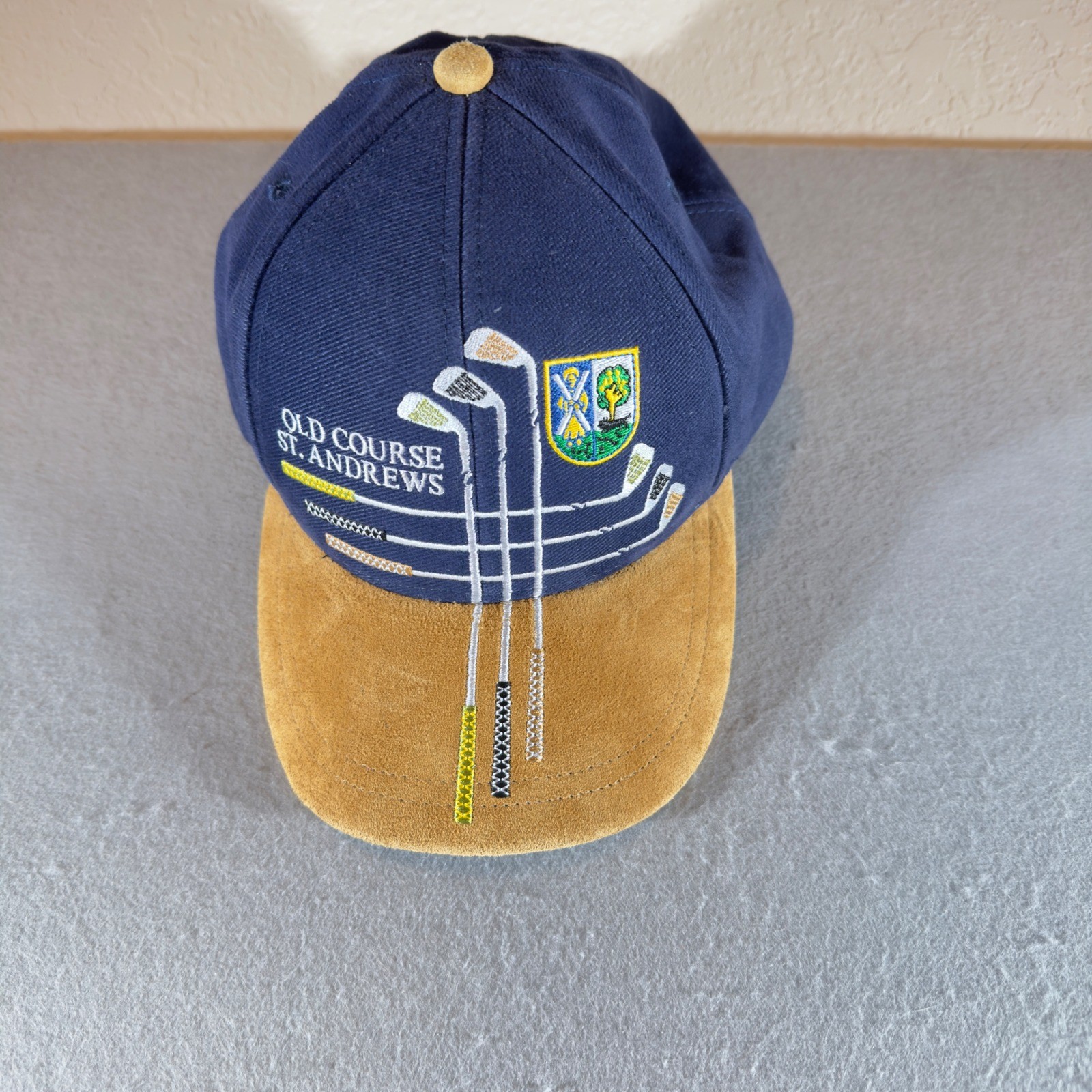 714| Vintage Old Course St Andrews Golf Club Hat Scotland Made in UK Embroidered