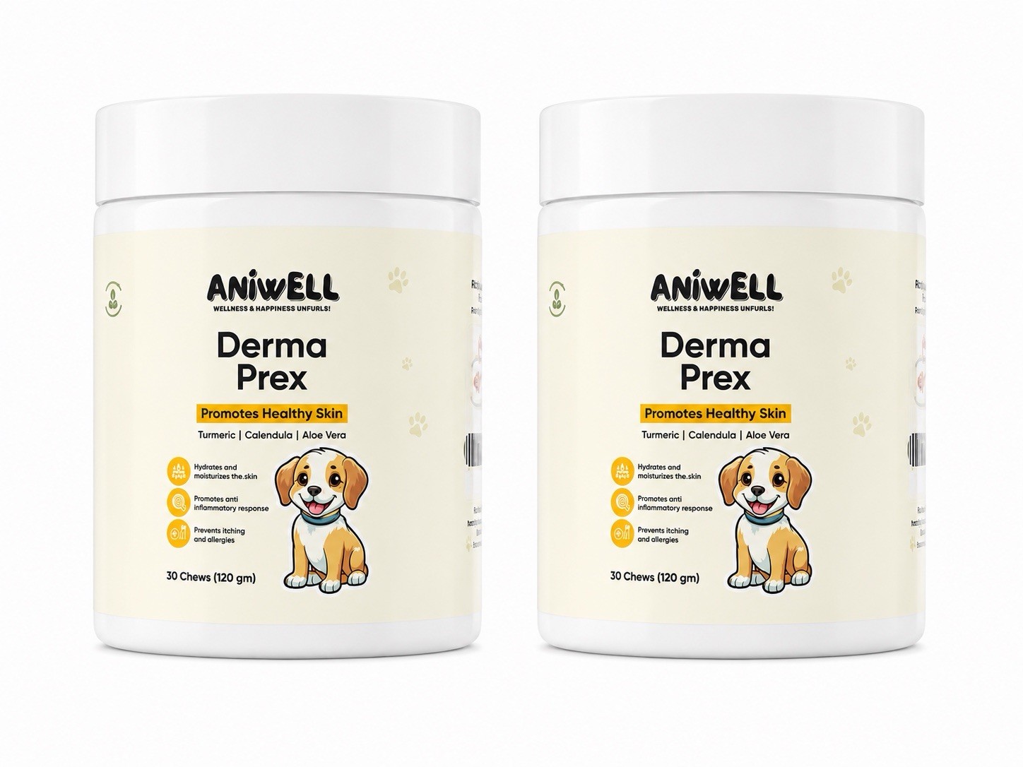 2 pack ANIWELL Derma Prex Dog Skin Support Soft Chews (60ct) 2 pack ANIWELL Derma Prex Dog Skin Support Soft Chews (60ct)