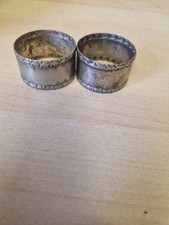 2 X Vintage EPNS Silver Plate Napkin Rings Hallmarked H & Co picture