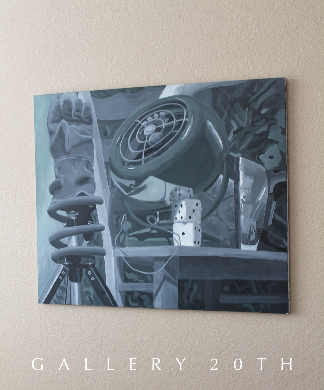 WOW MID CENTURY INDUSTRIAL ORIG. "ART NOIR" OIL PAINTING VTG ATOMIC DECO BOHO WOW MID CENTURY INDUSTRIAL ORIG. "ART NOIR" OIL PAINTING VTG ATOMIC DECO BOHO