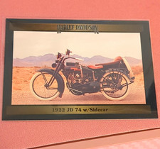 Harley-Davidson 1922 JD 74 w/ Sidecar Collect-A-Card Series 2 #114 Plaque picture