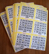 90 ARROW CAPITAL BRAND BINGO PAPER BOOKS, 3 COLOR SHEETS PER BOOK, 1620 GAMES picture
