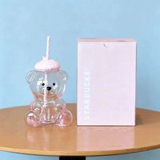 New Starbucks 2026 China Summer Dessert Party Series Bearista Glass Straw Cup picture