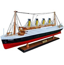 RMS Titanic Model Cruise 23" 60cm, Wooden Titanic Model Ship With golden Lights picture