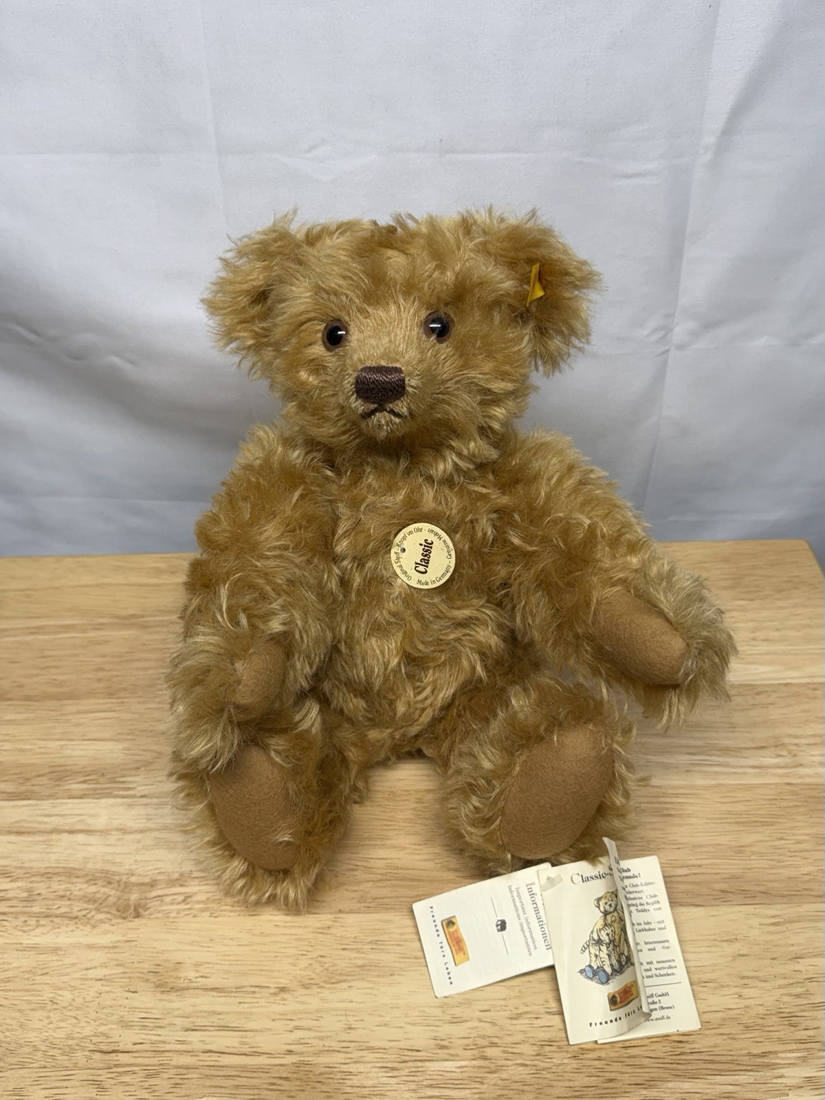 Steiff Genuine Classic Series Mohair Teddy Bear Small Plush w/ Tags Germany