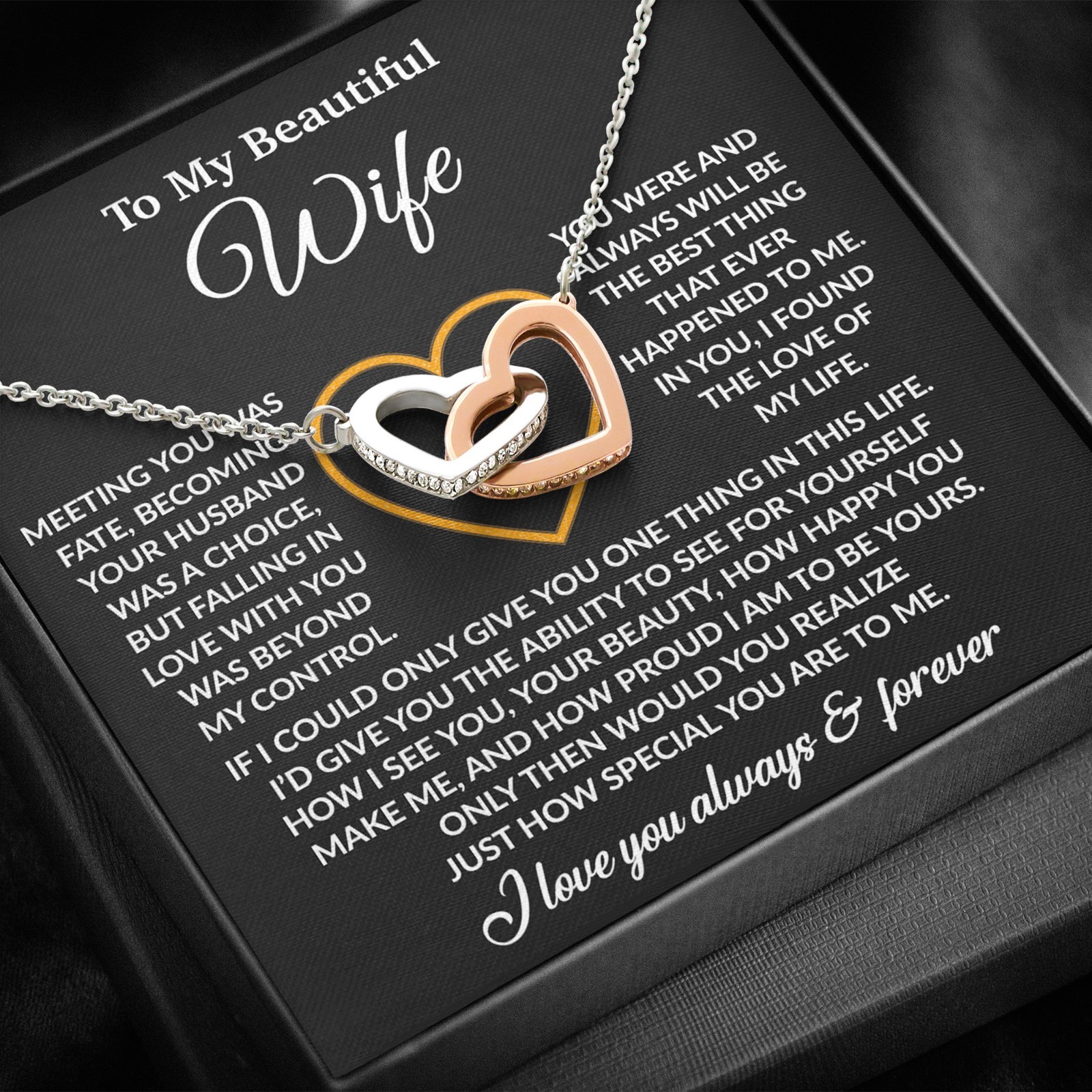 To My Wife Necklace, Christmas Gifts For Women, Anniversary Gift For Wife To My Wife Necklace, Christmas Gifts For Women, Anniversary Gift For Wife