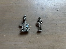 Vintage Scotland Pewter Loch Ness Monster & Medieval Knight Miniatures picture