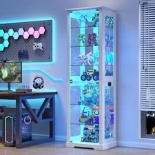 7-Tier Glass Display Cabinet with RGB Lights & App control for Collectables picture
