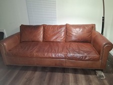 Genuine Bernhardt Leather Sofa And Ottoman picture