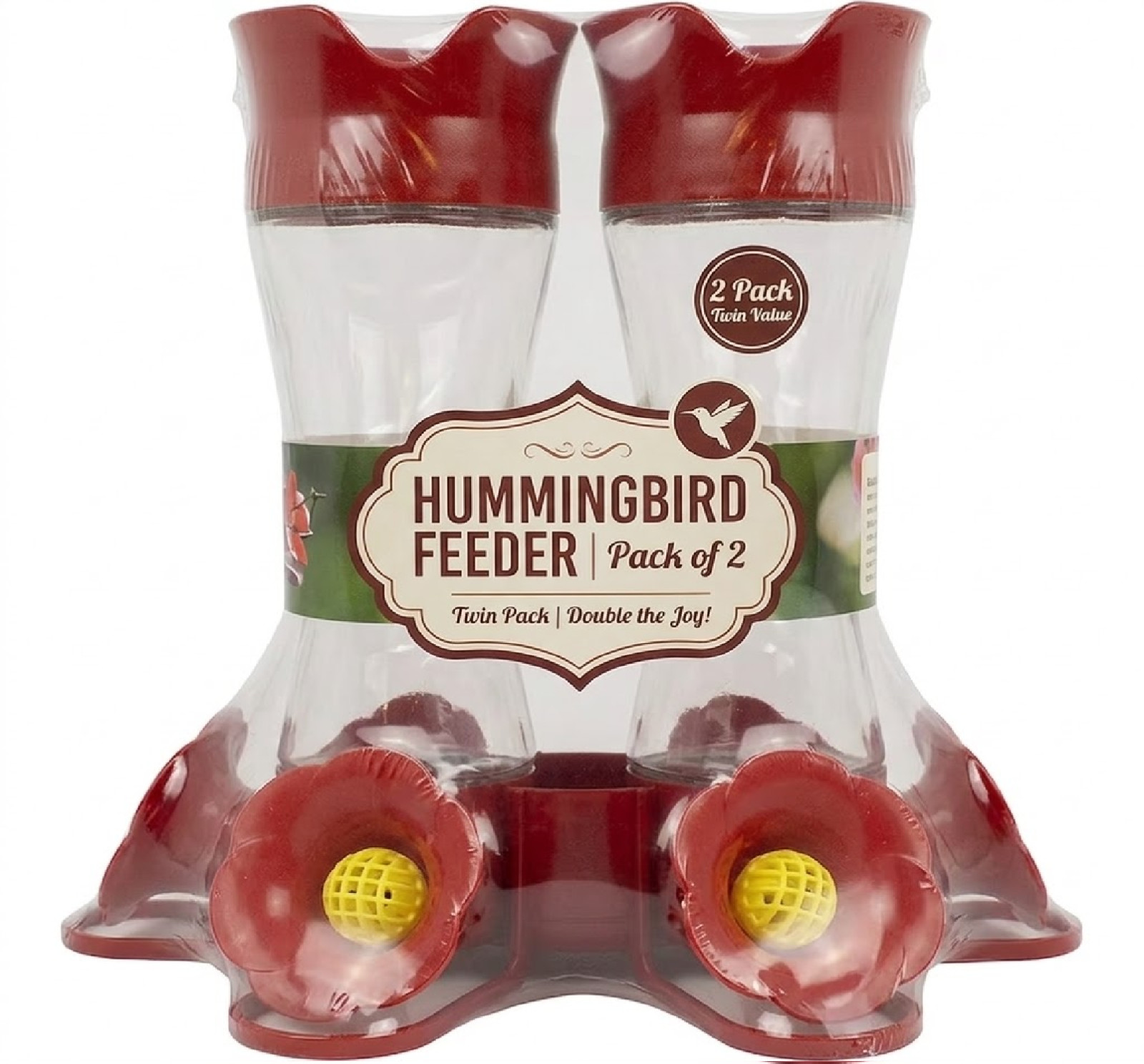 2 pK Perky-Pet 8 oz Pinch Waist Glass Hummingbird Feeder, Red 2 pK Perky-Pet 8 oz Pinch Waist Glass Hummingbird Feeder, Red