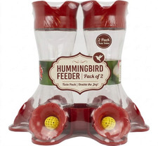 2 pK Perky-Pet 8 oz Pinch Waist Glass Hummingbird Feeder, Red picture