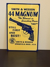 Retro Style Smith And Wesson Magnum 44  Firearm 12 Inches Sign Quality Sign picture