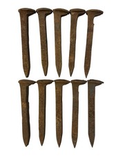 Lot of 10 Authentic Vintage Railroad Spikes 6.5" Home Decor Or Art picture