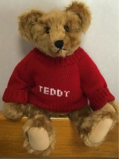 US Shirley Meyer Bear Facts Mohair Teddy Bear Height: approximately 34cm, USED picture