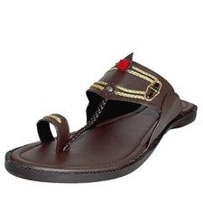 Traditional Kolhapuri Chappal Leather Handmade Indian Ethnic Sandals for Men picture