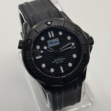 Black NH35 Automatic Thin Blue Line Law Enforcement Tactical Watch picture