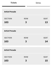 Ed Sheeran Tickets Linc Financial Field Philadelphia PA Sec 103 Row 3 -3 Ticks picture