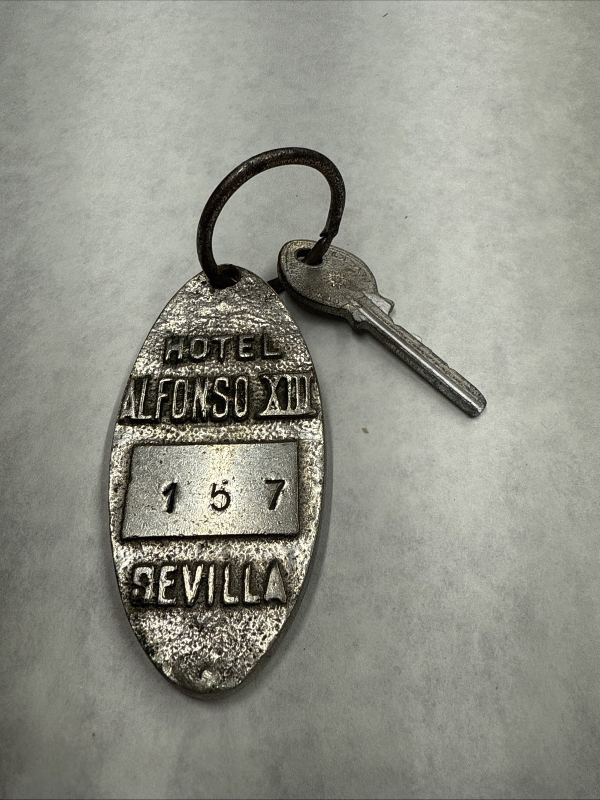 Hotel Alfonso XIII Sevilla Seville, Spain Chunky Plated Brass Hotel Room Key Hotel Alfonso XIII Sevilla Seville, Spain Chunky Plated Brass Hotel Room Key
