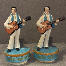 J.S.N.Y. Guitar Player Collectible Music Box Blue and White 'LOVE ME' picture