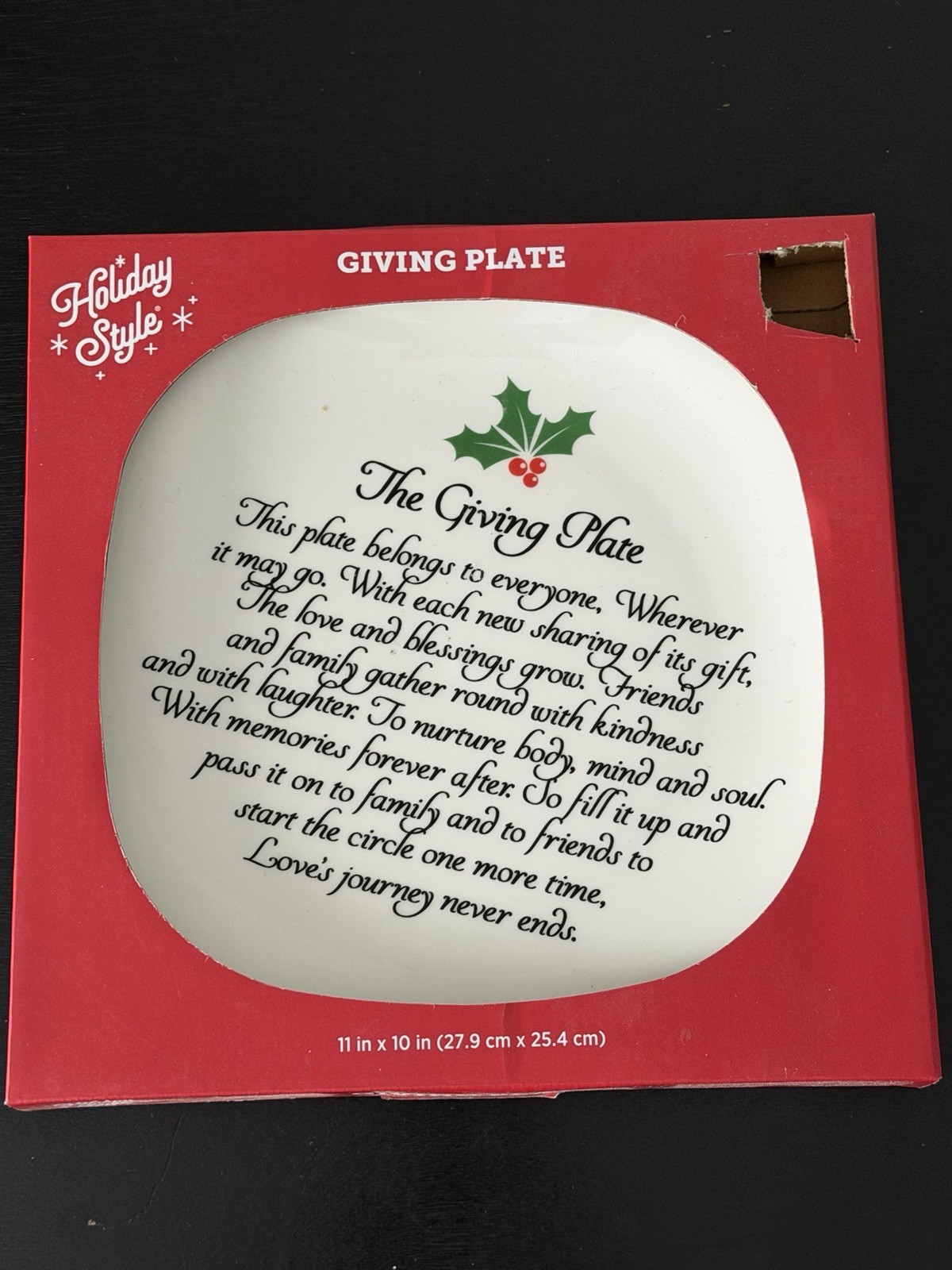  "The GiViNg PLaTe" CHRISTMAS TRADITION PASSES ON AND ON NIB