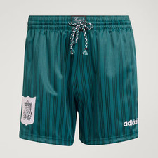 adidas Liverpool FC 1995 Away Shorts Men's Large Rich Green Retro Originals KA81 picture