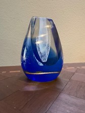 Caithness Glass PAPERWEIGHT "RESOURCES" - Blue, White Swirl, Gold picture