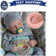 17 Inch Reborn Baby Doll with Feeding Kit Soft Vinyl Poseable Baby Boy Collec... picture