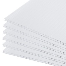 Aoodor 6Pcs 24" x 64"Polycarbonate Greenhouse Panels Waterproof UV Protected 4mm picture