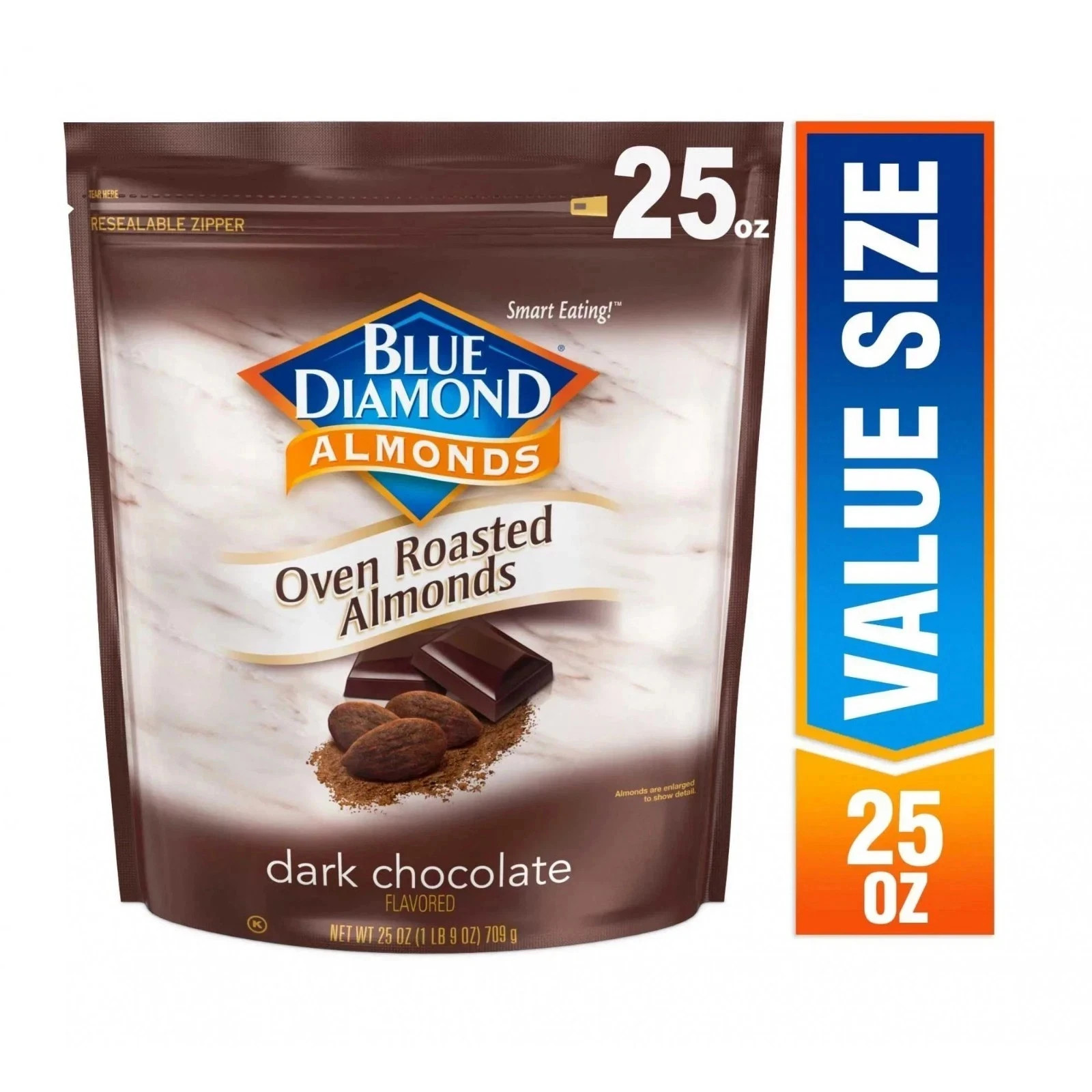 Blue Diamond Almonds, Oven Roasted Cocoa Almonds, Dark Chocolate 25 Oz. Blue Diamond Almonds, Oven Roasted Cocoa Almonds, Dark Chocolate 25 Oz.