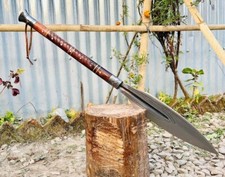 HandForged BushCraft Throwing Knife Spear Throw Machete Viking Spear-Sharpen picture